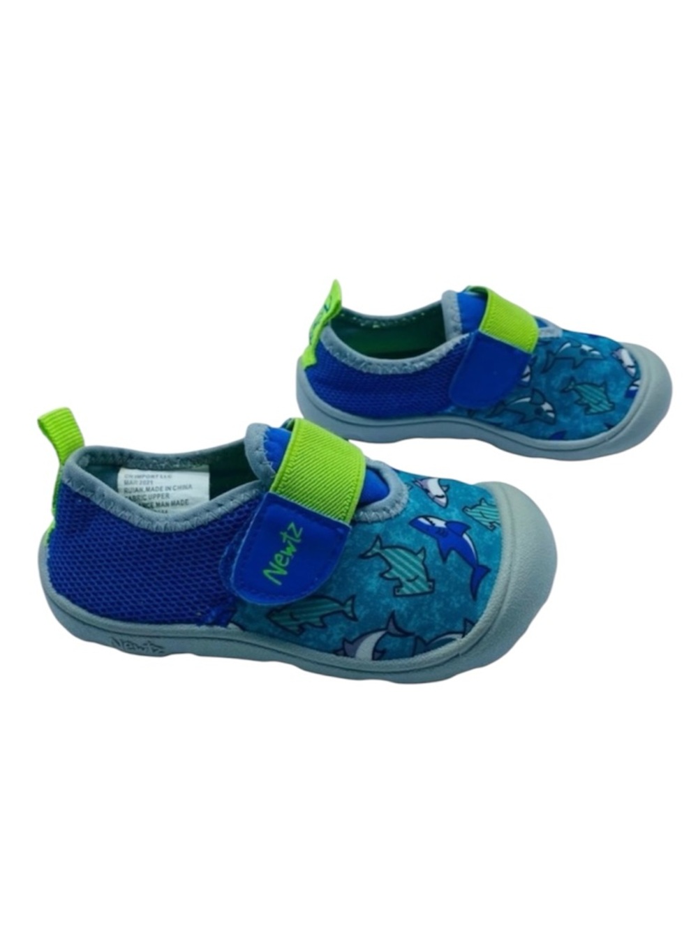 Next Blue and Green Shark Water Shoes in size 7/8